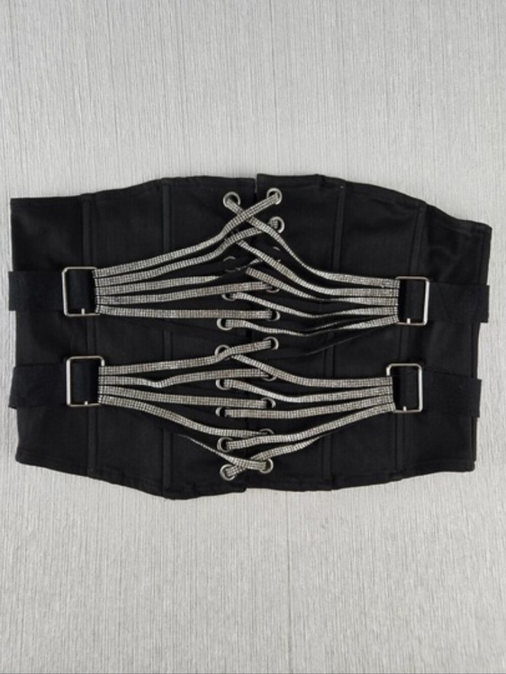 AKIRA Rhinestone Waist Cincher Corset, Size M
